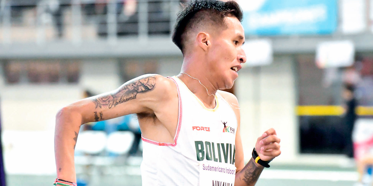 El atleta David Ninavia en plena competencia. Foto: FAB
