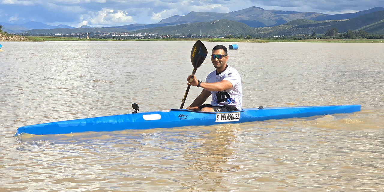Velásquez entrena para ir al Mundial de Canotaje