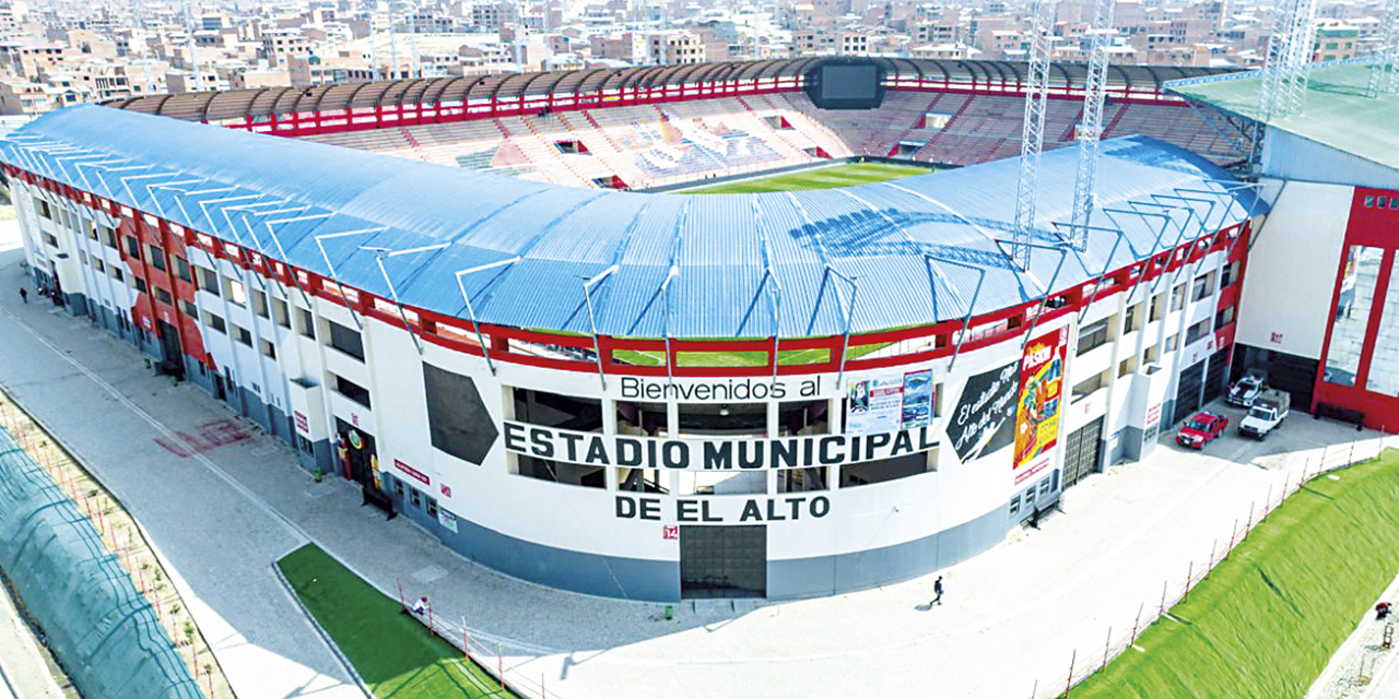 El estadio Municipal de El Alto es la primera opción para que el club Gualberto Villarroel San José juegue ahí sus partidos de la Copa Sudamericana.
