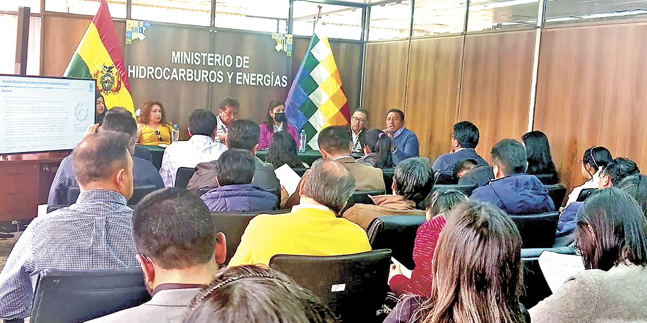 El taller presencial en el Ministerio de Hidrocarburos.