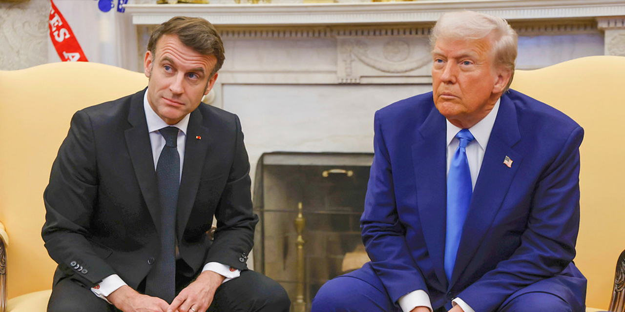 El presidente de Francia, Emmanuel Macron, en la Casa Blanca, el 24 de febrero de 2025.