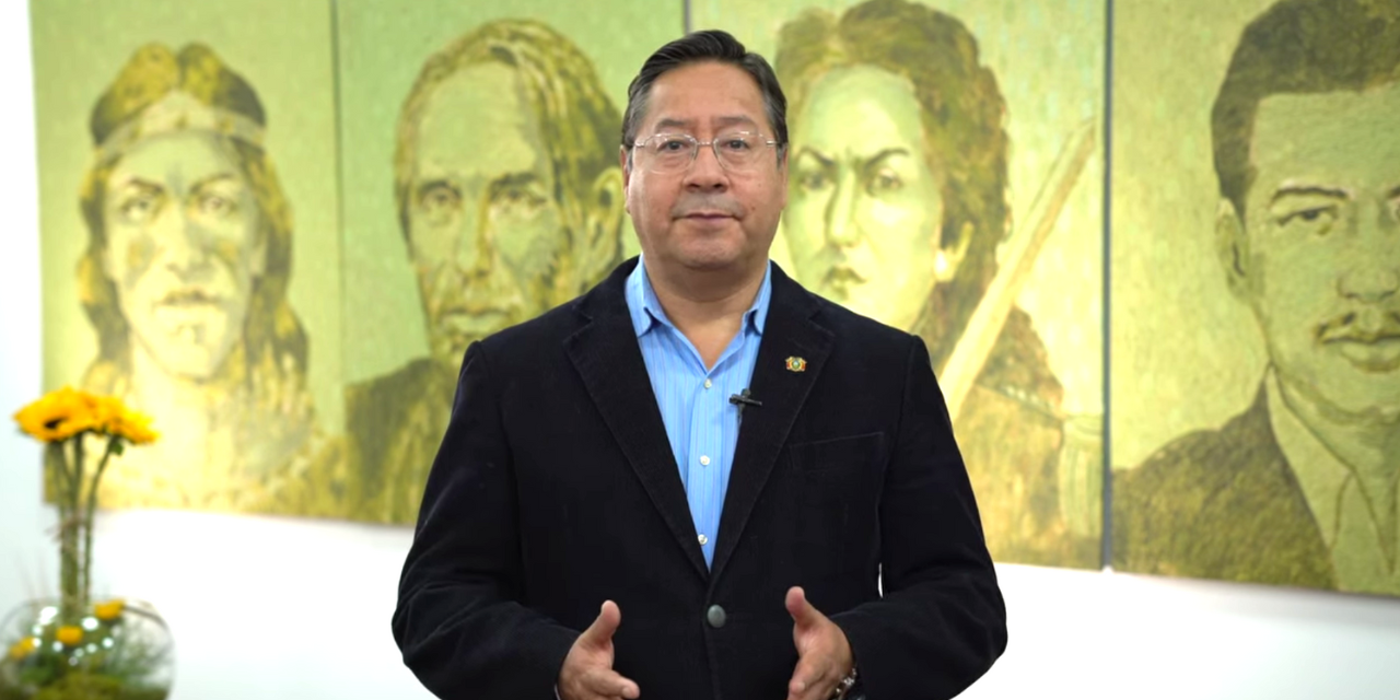 El presidente Luis Arce. Foto: Captura Facebook