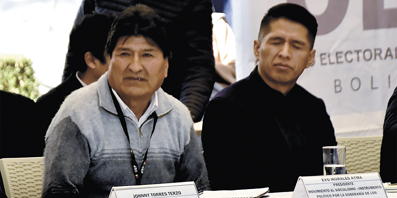 Evo Morales y Andrónico Rodríguez.