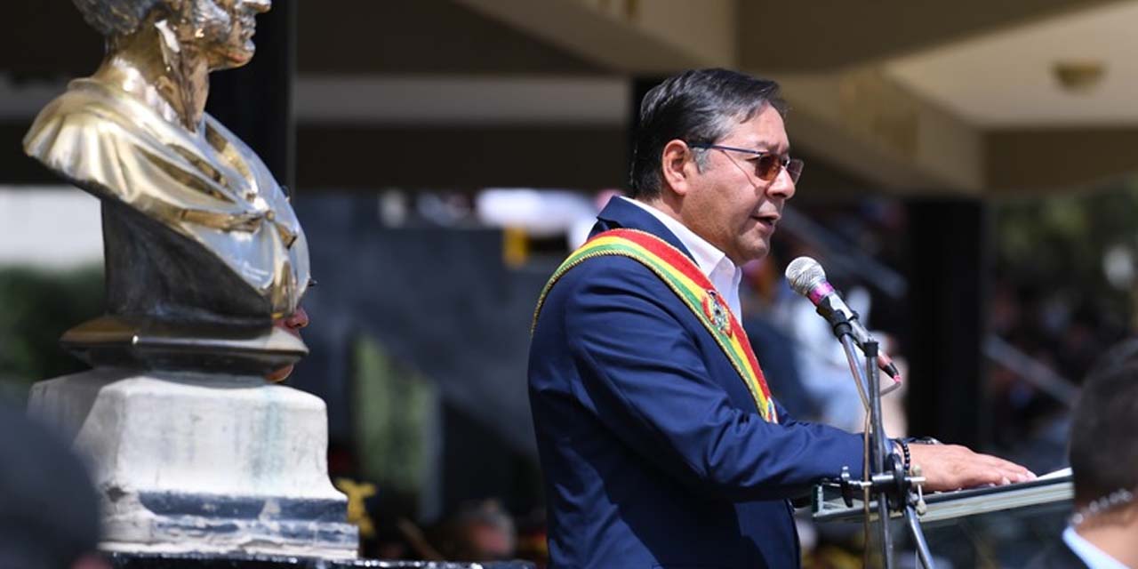 Presidente Arce. Foto: Josue Cortez 