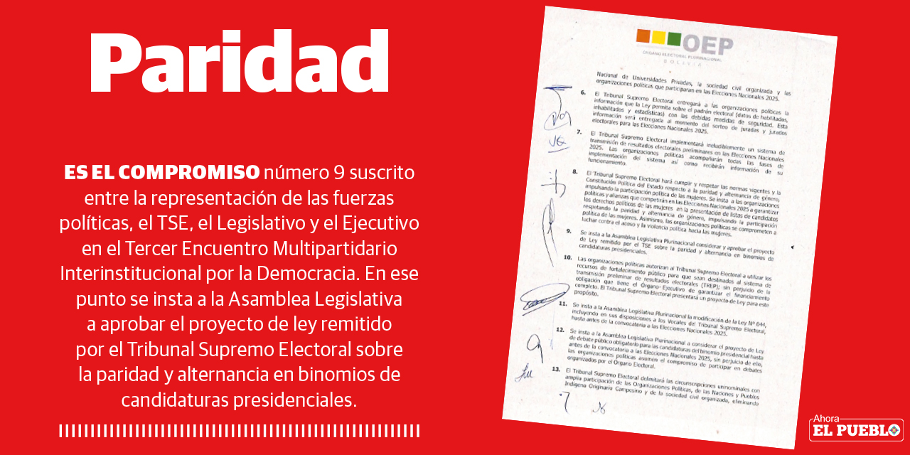 Siles aclara que incluir la paridad en binomios es competencia de la ALP