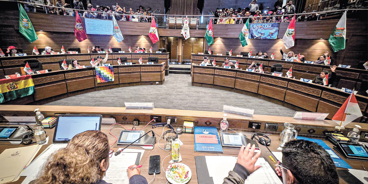 Una sesión de la Cámara de Senadores.