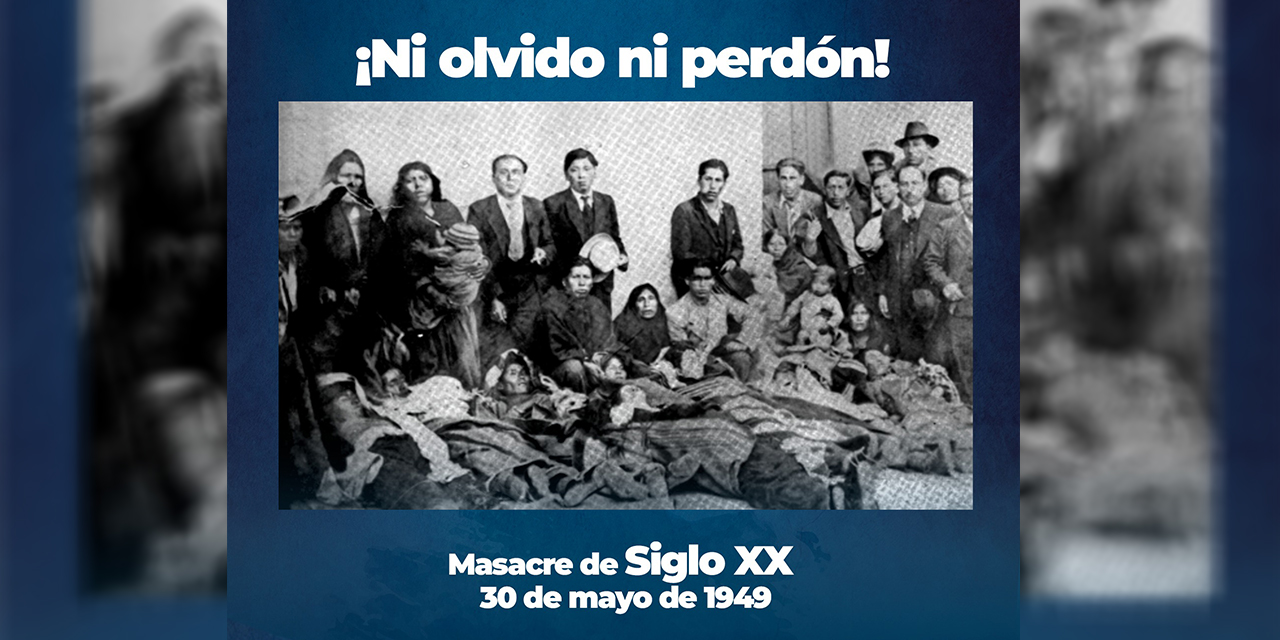 Arce rememora la masacre de Siglo XX y reivindica la lucha 