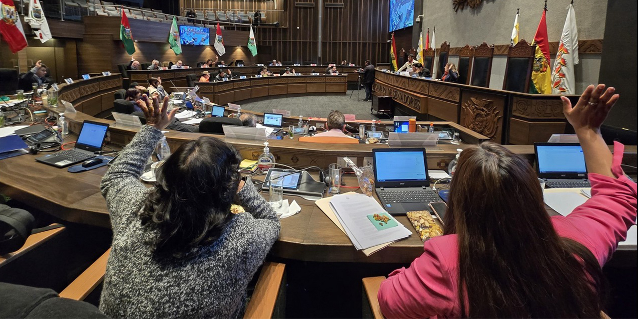 Legisladores en una sesión del Senado.
