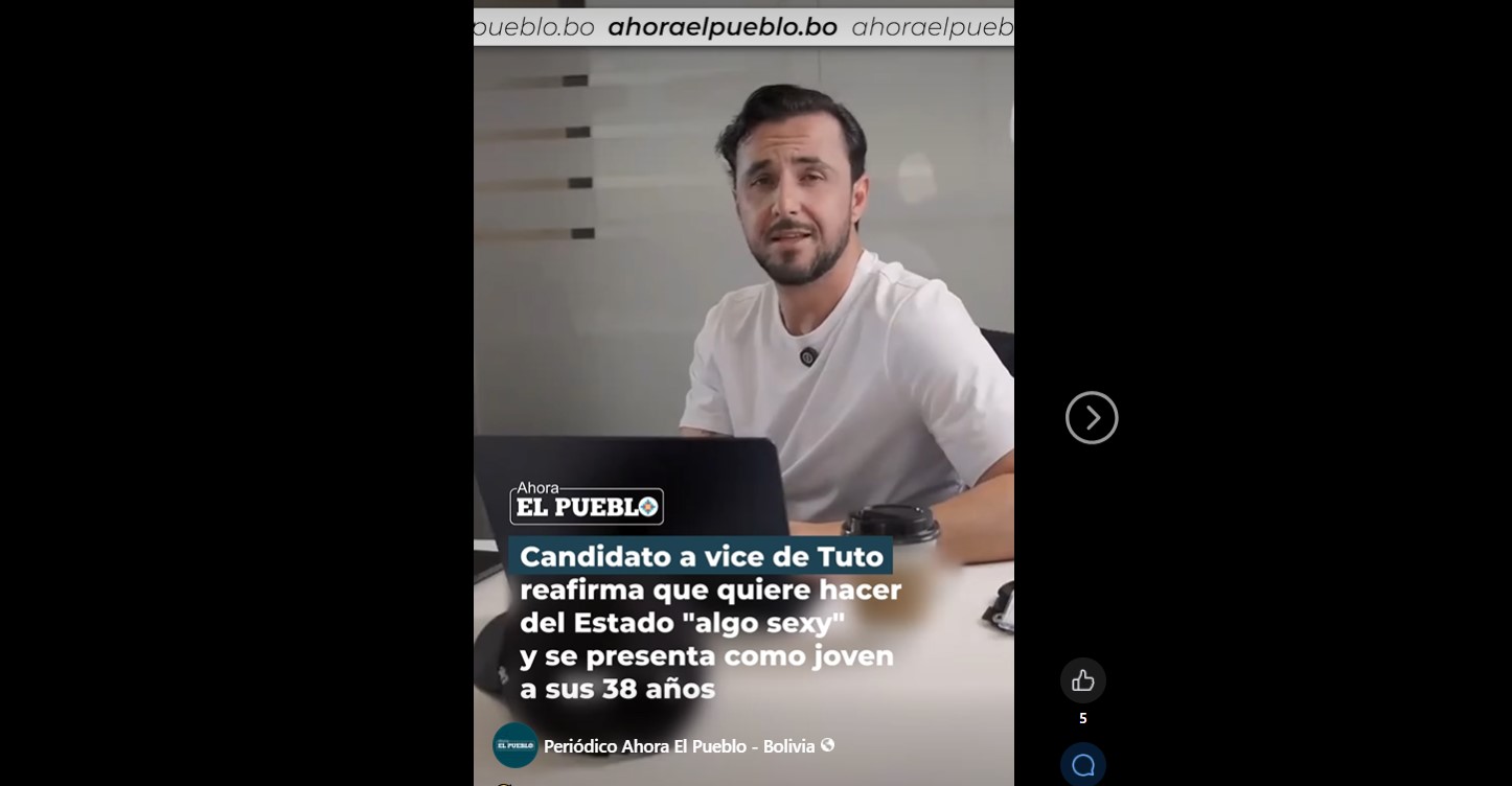 ‘Vice’ de Tuto dice que hará “sexy” el trabajo en el Estado y admite no saber de política