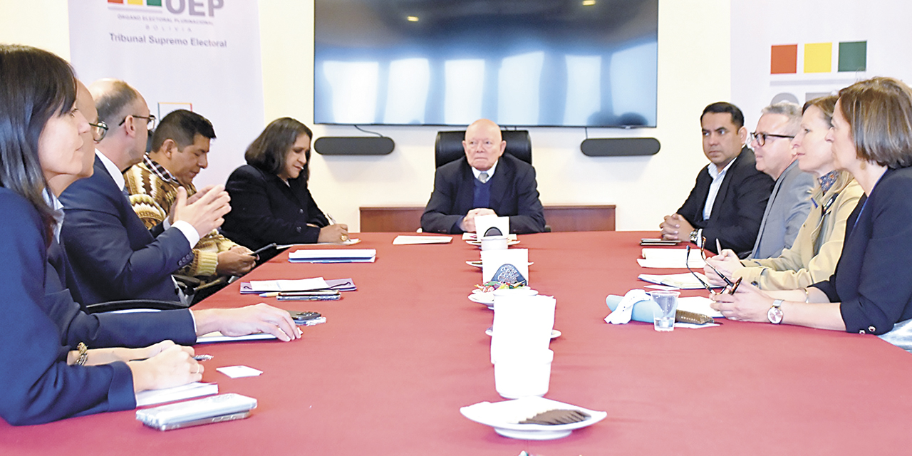 Reunión entre el TSE y observadores de la Unión Europea.