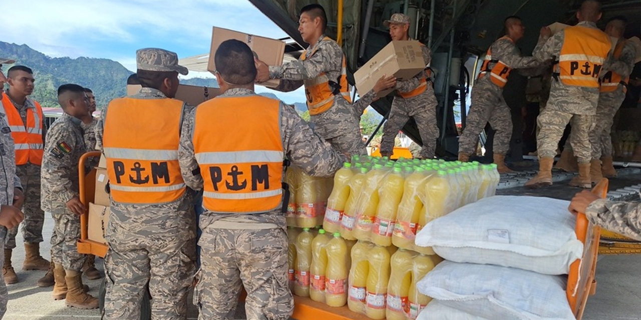 El Gobierno nacional envía ayuda humanitaria al departamento del Beni.