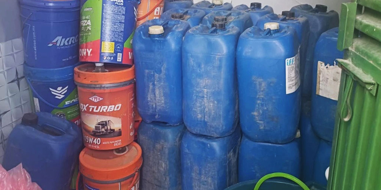 Descubren 7.000 litros de diésel en una casa de El Alto e imputan a dos personas