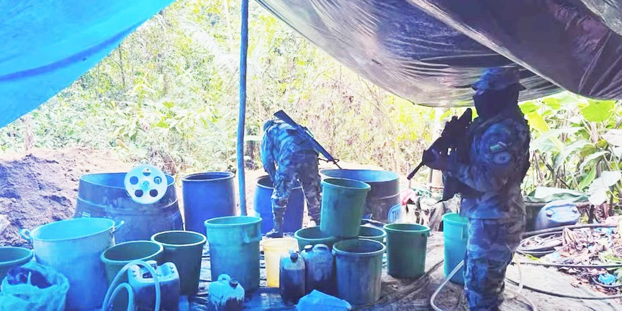 Operativo antidroga en Chimoré   destruye 13 fábricas de cocaína