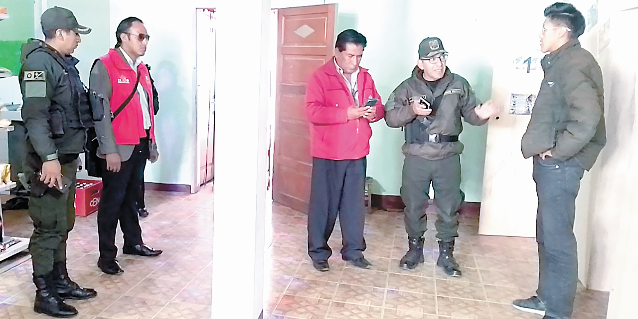 Intervención policial.