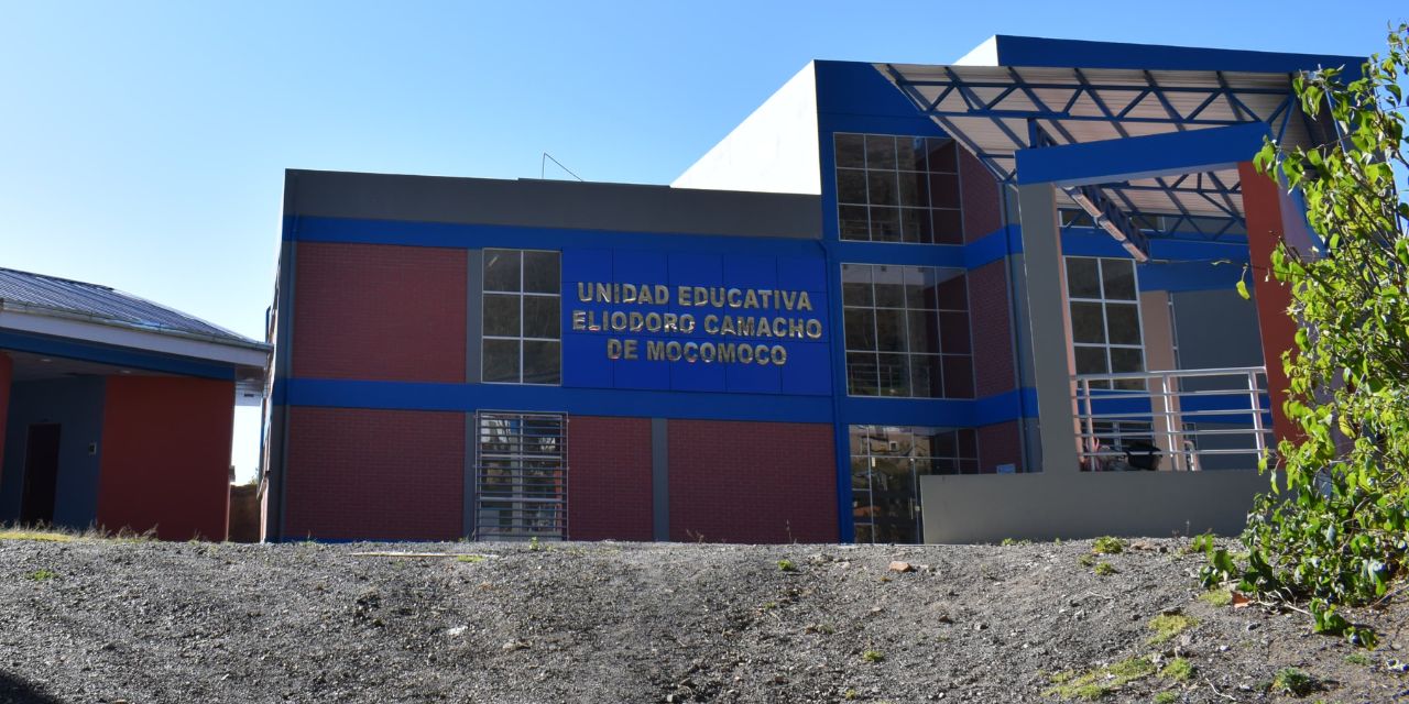 La nueva infraestructura de la Unidad Educativa “Eliodoro Camacho”. Foto: MdE