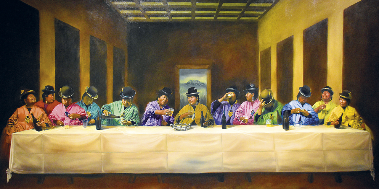 Una obra de Layme recientemente expuesta en el Museo Nacional de Arte. 