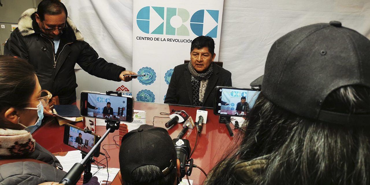 David Aruquipa durante la conferencia de prensa. (Foto: FC-BCB)