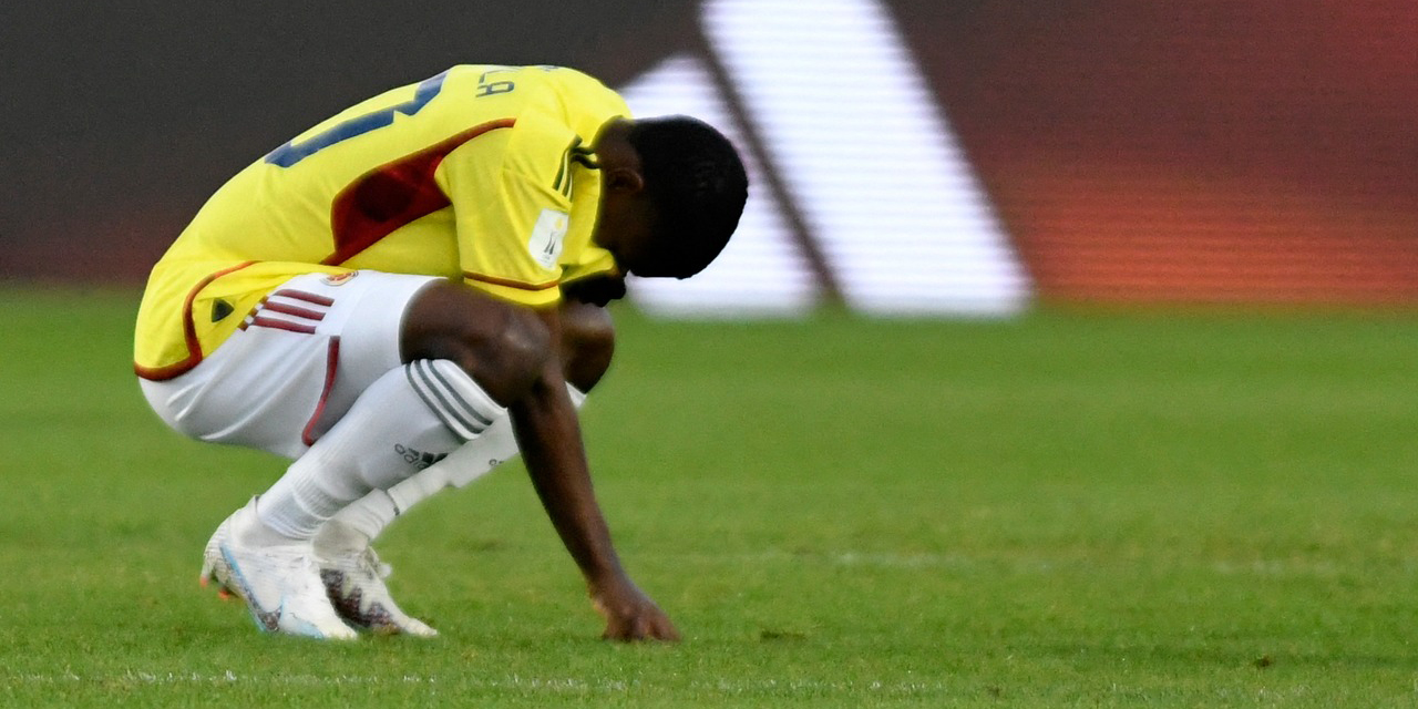 Tristeza colombiana por la eliminación. Foto: Conmebol