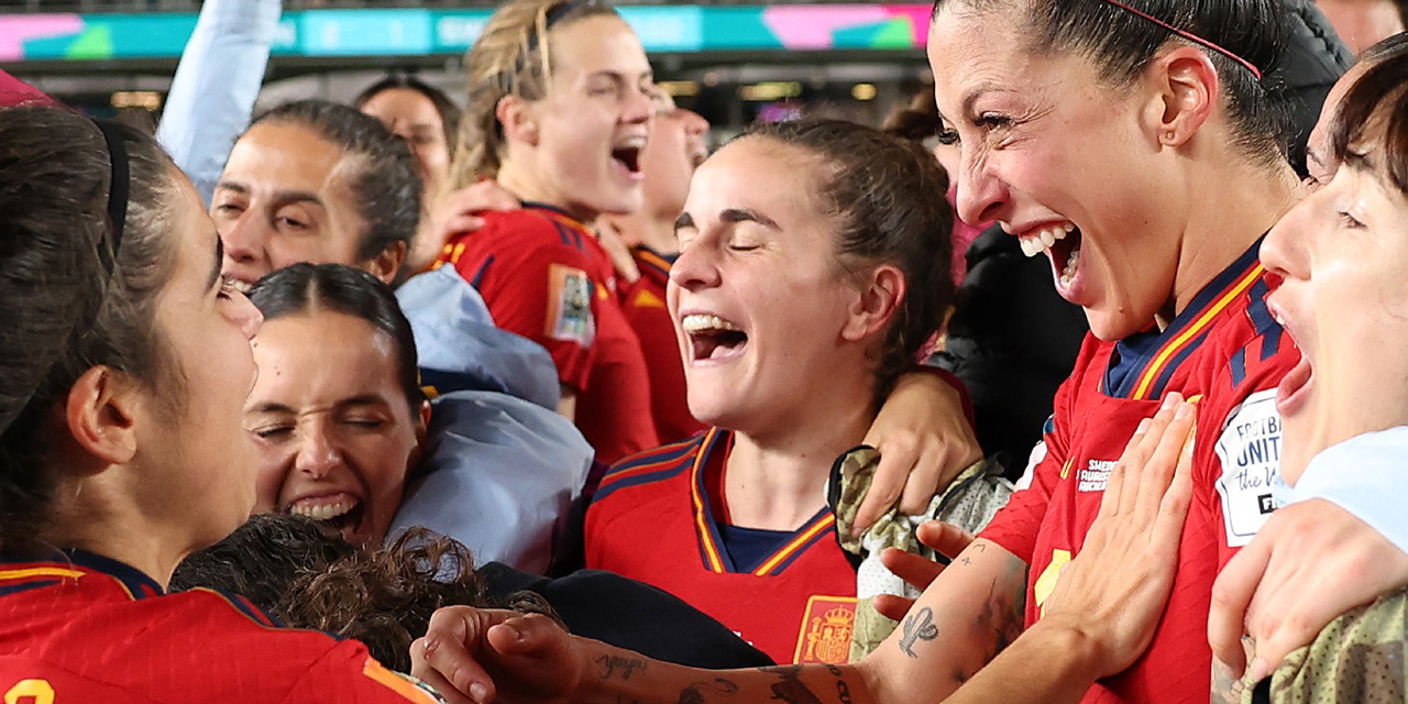La celebración de las españolas. / Foto: Mundial Femenino