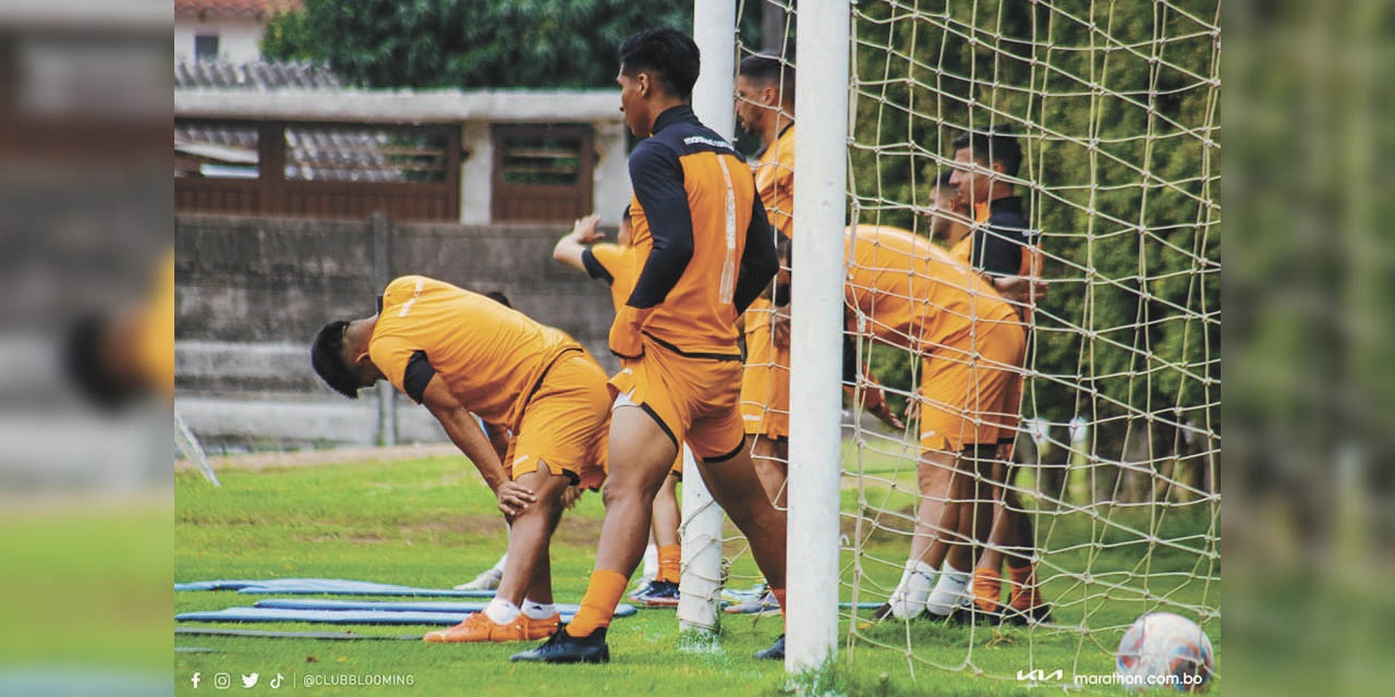 Jugadores de Blooming en el cierre de preparación para el duelo contra Guabirá.// FOTO: BLOOMING
