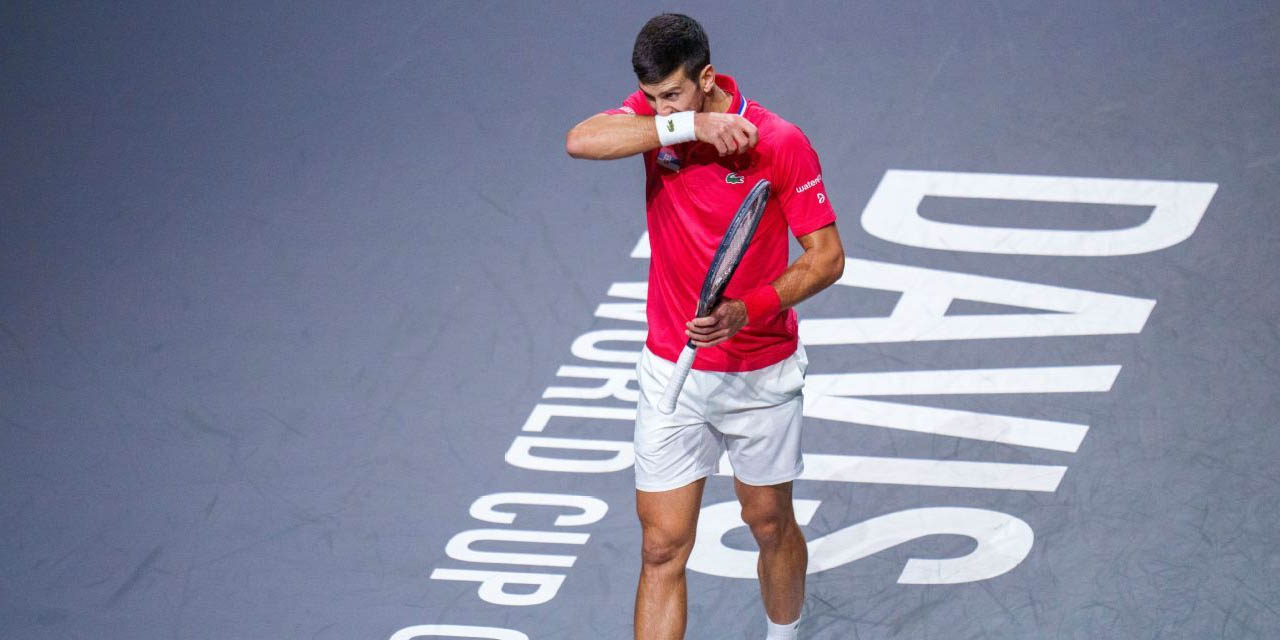 La desazón de Djokovic después de la derrota  ante Sinner. | Foto: ESPN