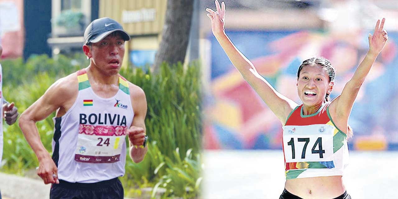 Héctor Garibay, atleta orureño (Izq.) y Jhoselyn Camarga, deportista paceña (Der.).  | Foto: Archivo