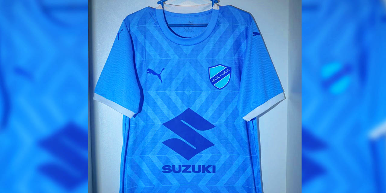 La nueva camiseta oficial del club Bolívar. | Foto: Bolívar