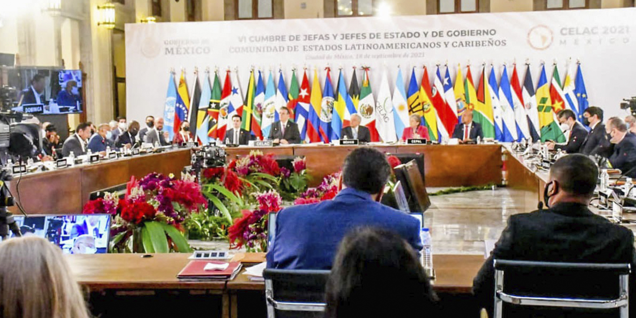 La reunión de jefes de Estado y Gobierno de la Celac en 2021. (Foto: RRSS)