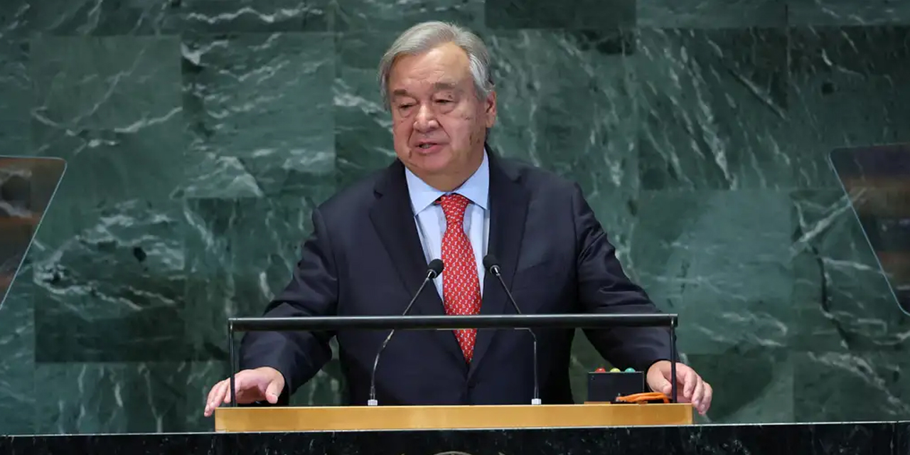 António Guterres, durante su intervención al dar comienzo a la cumbre de los ODS. | Foto: Mike Segar/Reuters