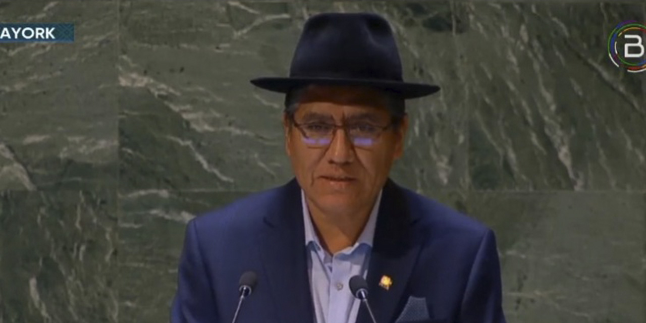 El embajador en la ONU, Diego Pary. Captura de imagen