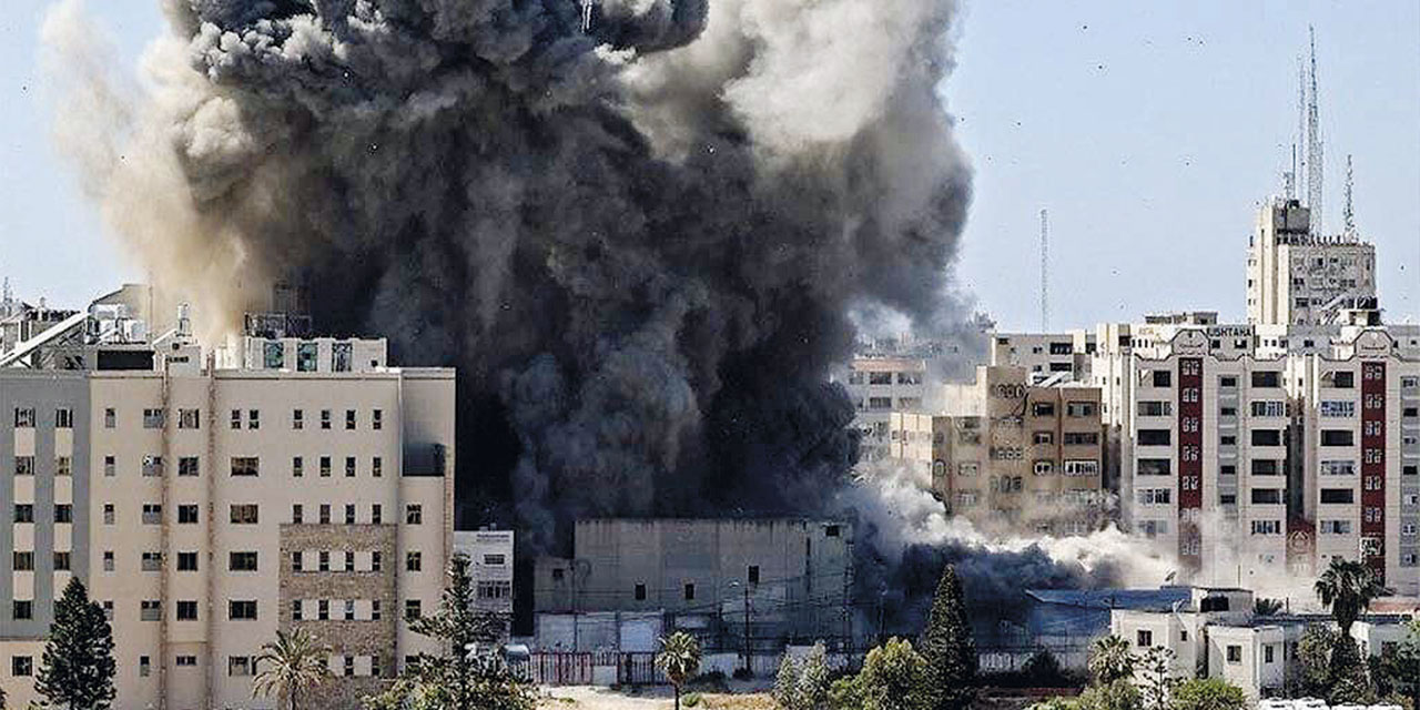 Bombardeos israelíes contra la Franja de Gaza. | Foto: Prensa Latina