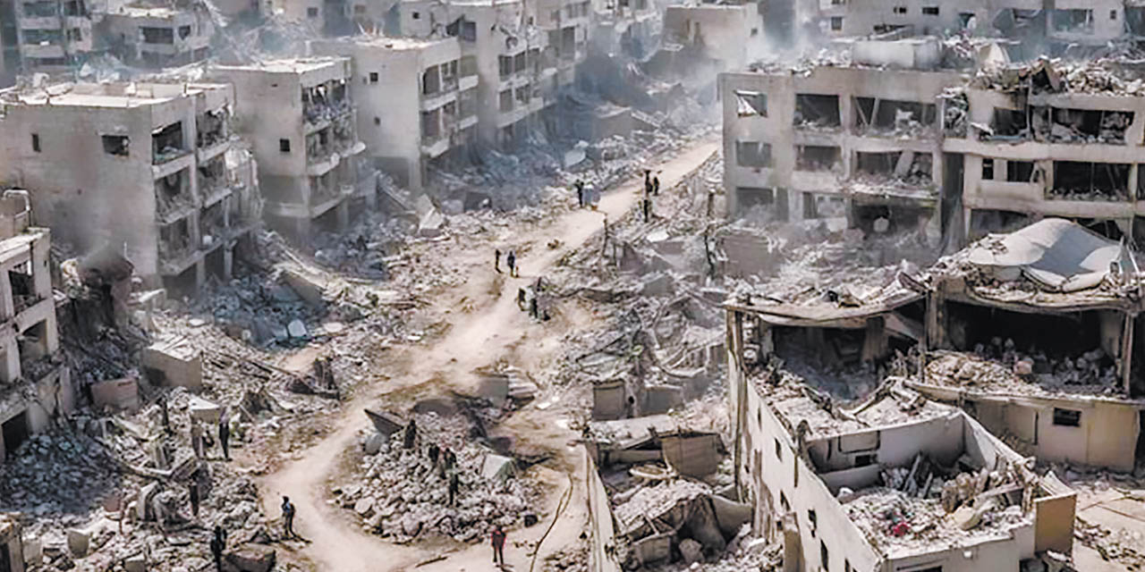 Una ciudad destruida por los bombardeos y ataques israelíes. | Foto: Prensa Latina