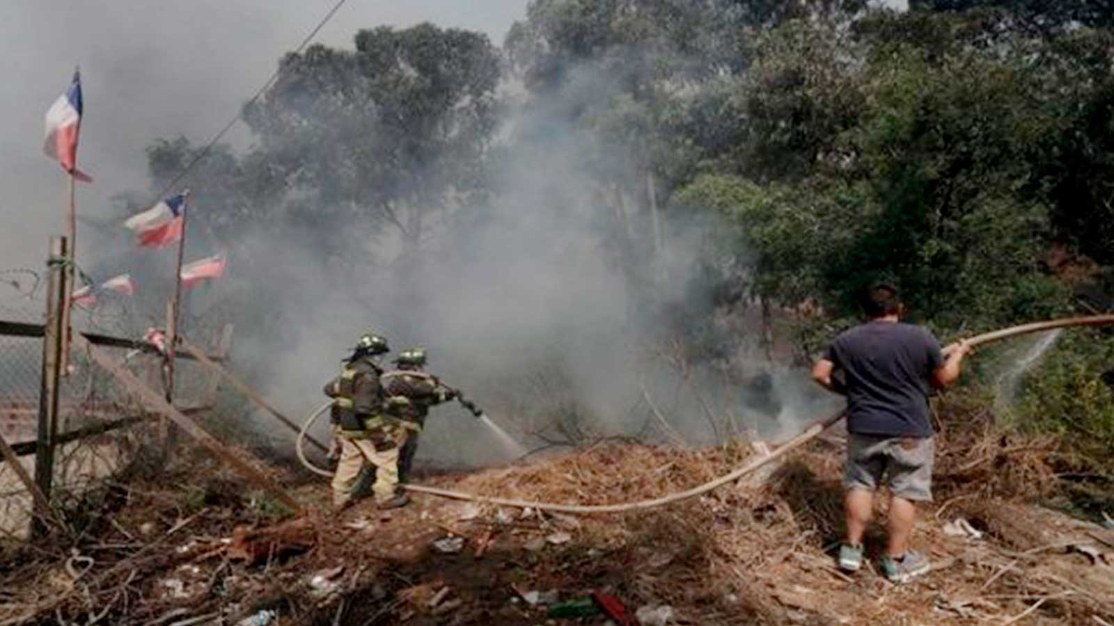 El incendio forestal es el más grande que ha vivido Chile.  FOTO:  TELESUR