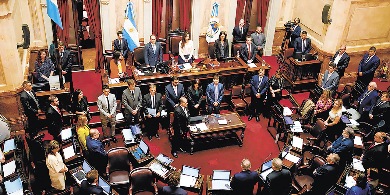 La vicepresidenta argentina, Victoria Villarruel, presidenta del Senado, en el Congreso en Buenos Aires. | Foto: Sputnik