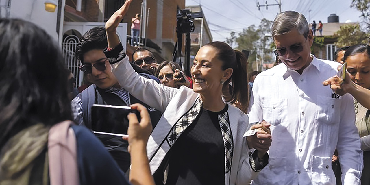 La candidata Claudia Sheinbaum, ayer. | Foto: Facebook