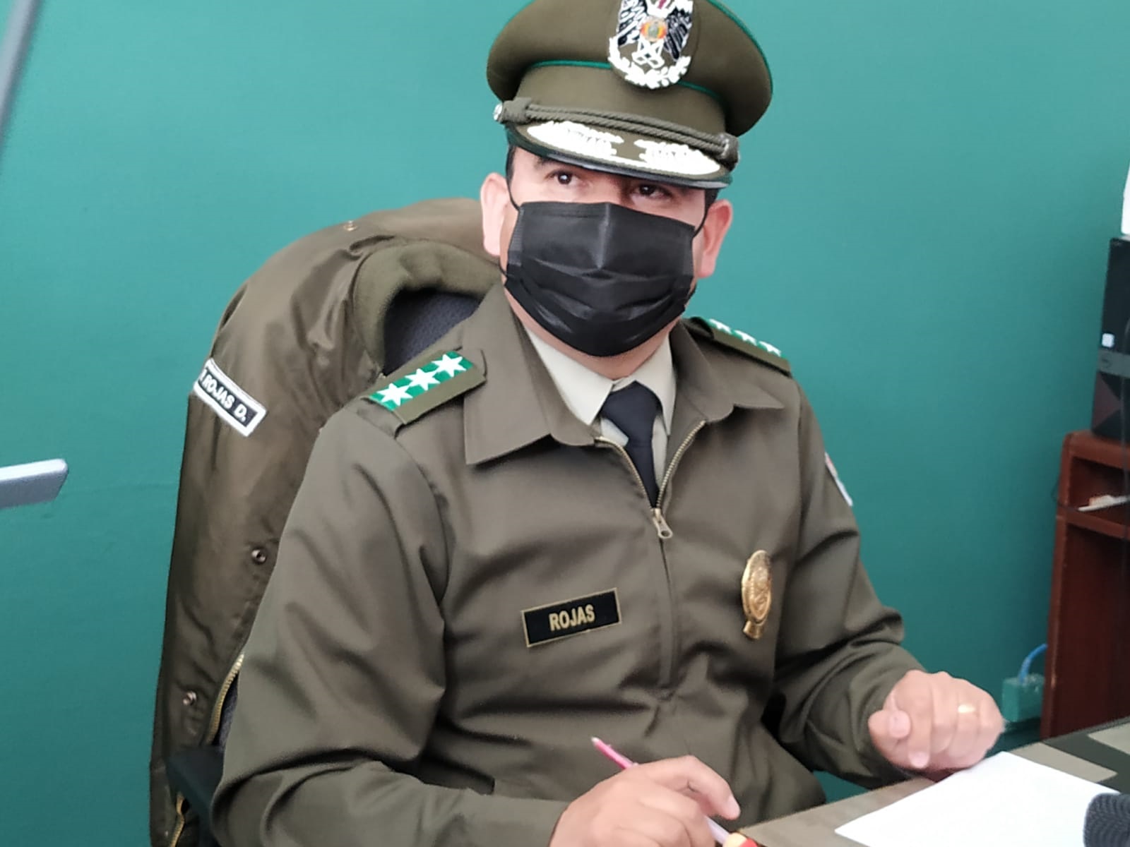 El director de la Fuerza Especial de Lucha Contra el Crimen (FELCC), Rolando Rojas.