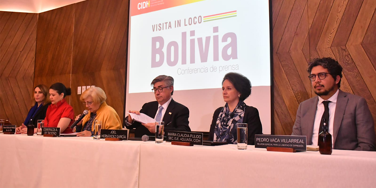 CIDH entregará a Bolivia informe sobre la situación de los derechos humanos en seis meses 