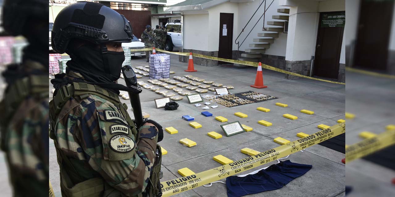 FELCN secuestró 150 kilos de droga en Cochabamba