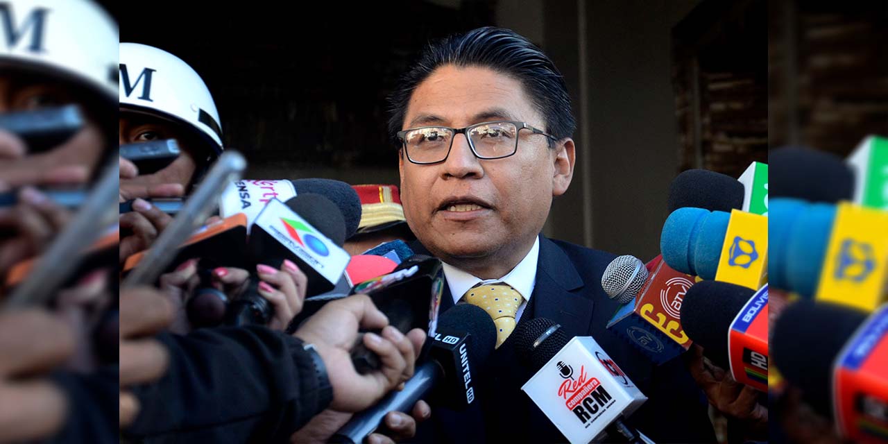 El ministro de Justicia, Iván Lima. Foto: ABI
