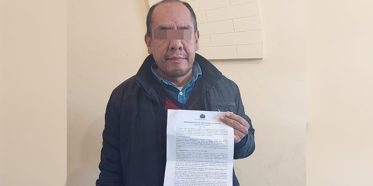 El sacerdote Jorge L.M.V. fue enviado a la cárcel de Tarija con detención preventiva