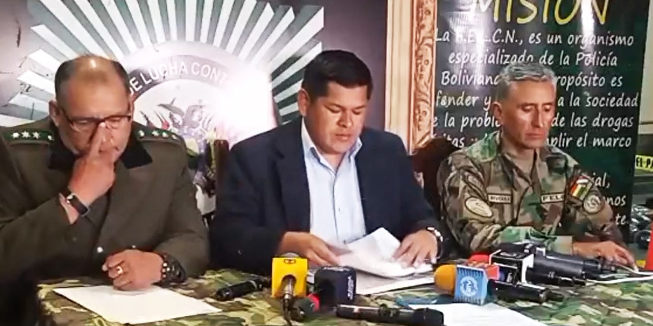 El viceministro de Defensa Social y Sustancias Controladas, Jaime Mamani.