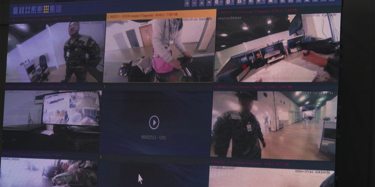 Las imágenes que tomaron las body cam el momento de su prueba.