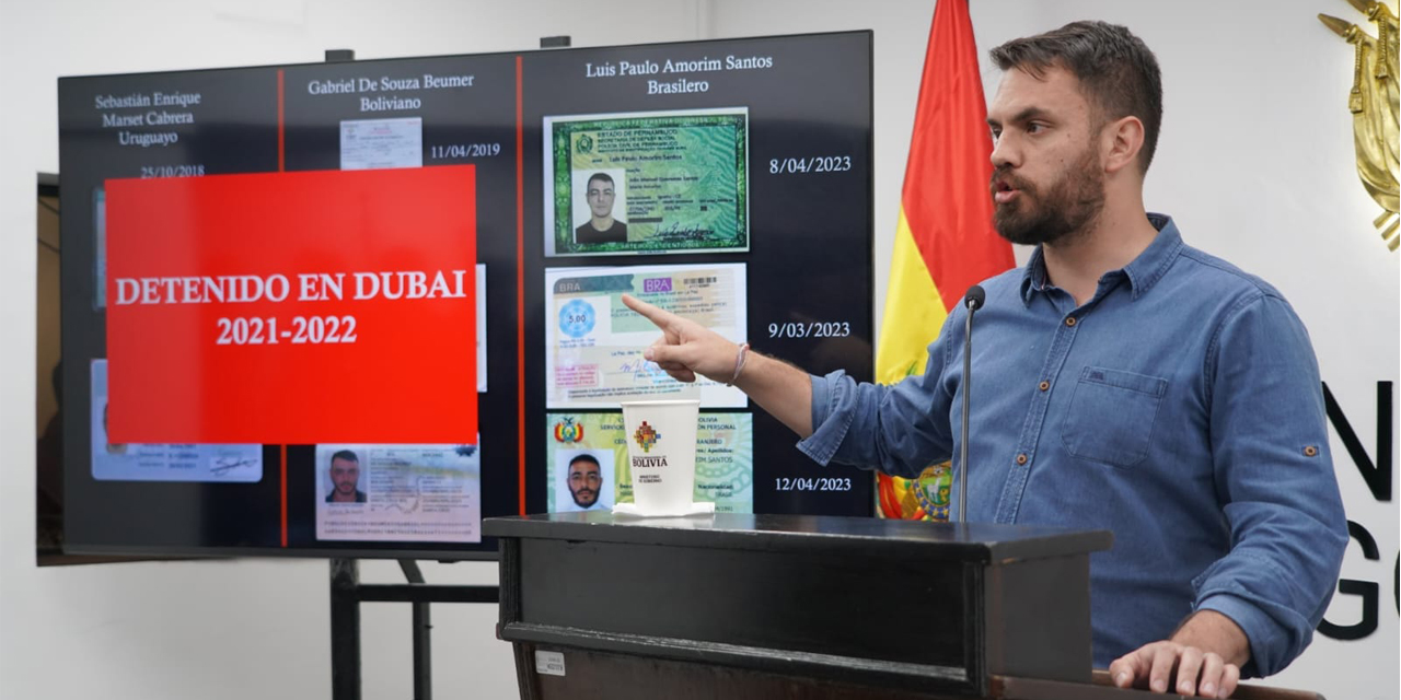 El ministro Del Castillo explicó en detalle el caso Marset. | Foto: Ministerio de Gobierno