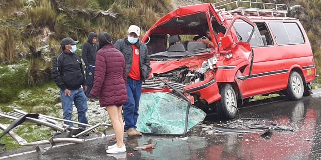 Siniestro en el sector de los Yungas, en La Paz.