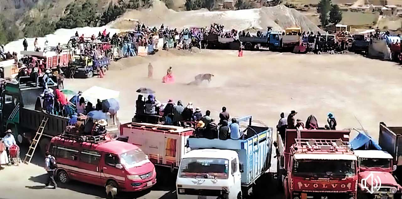 Corrida de toros en el municipio de Palca. Foto: AHORA EL PUEBLO