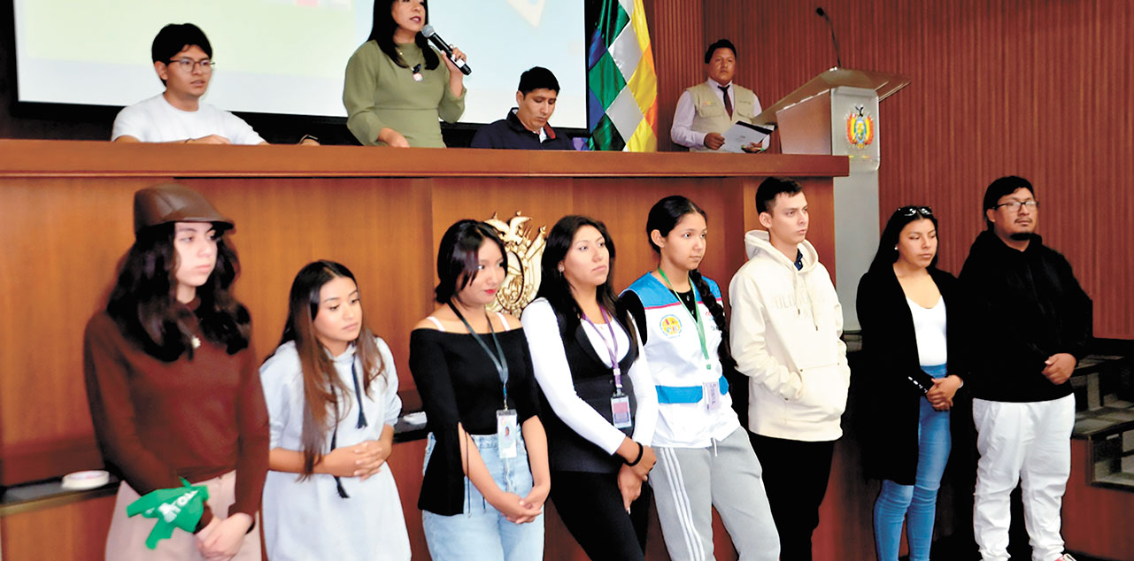 Acto de clausura del evento que reunió a jóvenes y adolescentes de los nueve departamentos del país. Foto: Ministerio de Justicia