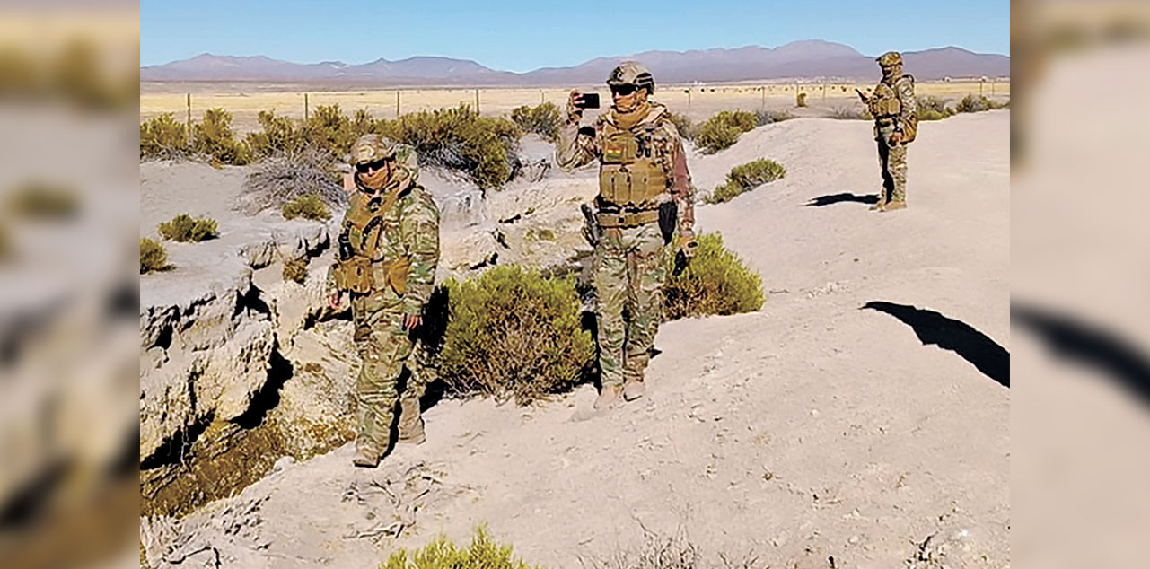 Control militar en la frontera Bolivia-Chile. Foto:  Vic. de Lucha Contra el Contrabando