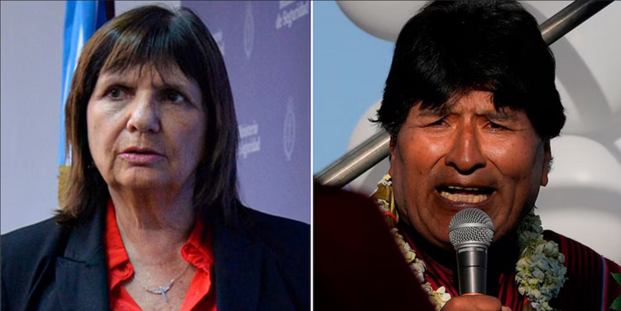 La ministra de Seguridad argentina, Patricia Bullrich, presentó una denuncia contra el expresidente Evo Morales por presuntos delitos de trata de personas y abuso sexual. Foto RRSS