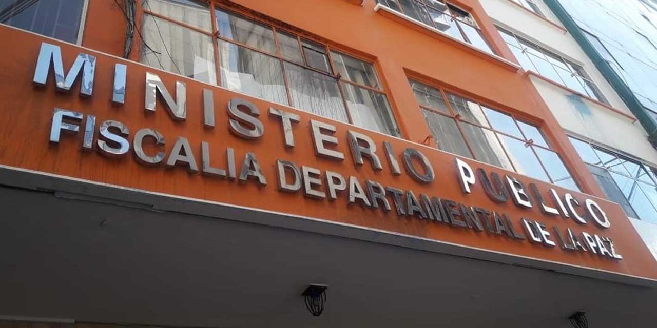 Frontis de la Fiscalía Departamental de La Paz. | Foto: FGE