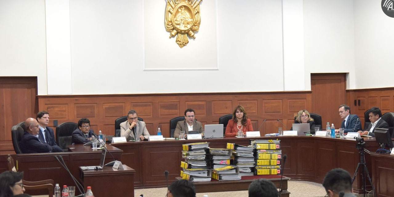 El Tribunal del juicio de responsabilidades por los petrocontratos. Foto: ANJ